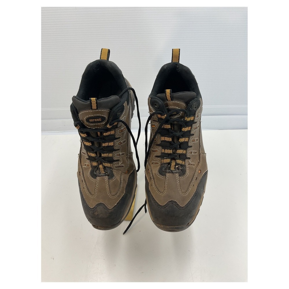 Hytest Lens Men's Brown Leather Safety Work Shoes Oil Slip Resistant‎